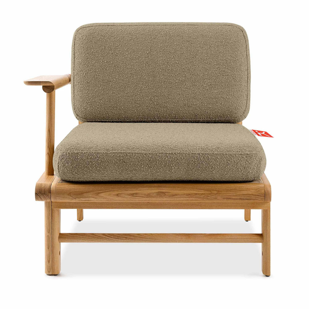 LOUNGESOFA ATREDA rechts - Beige, Holz/Textil (300/80/175cm) - KONSIMO®
