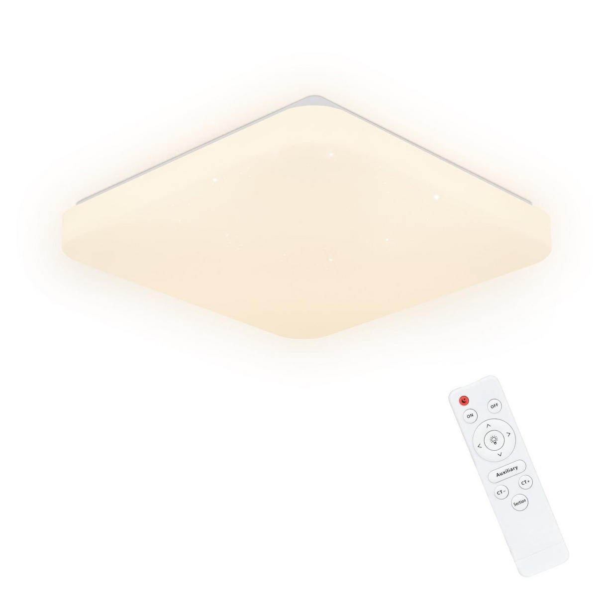 LED-DECKENLEUCHTE Balder 28/28/4cm - Weiß, Kunststoff (28/28/4cm) - ZMH
