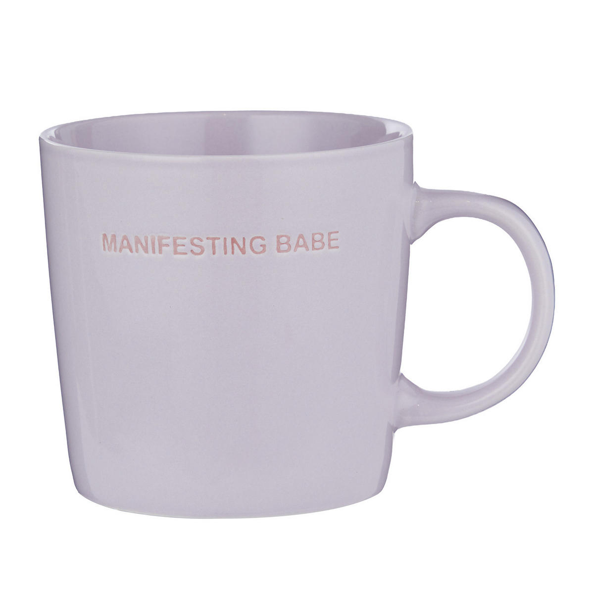 TASSE (6er-Set) Good Vibes Manifesting Babe - Violett, Keramik (0.4L) - Butlers