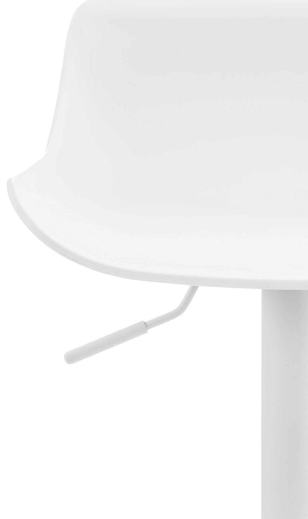 BARHOCKER 4er Set Kunststoff Weiß - Weiß, Kunststoff/Metall (43/69/44cm) - CLP