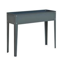HOCHBEET 100x30x80 cm Metall Füße - Dunkelgrau, Metall (100/80/30cm) - LEBENLANG