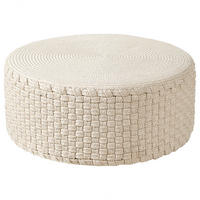 POUF Hellbeige Mithi - Beige, Textil (70/30/70cm) - Beliani