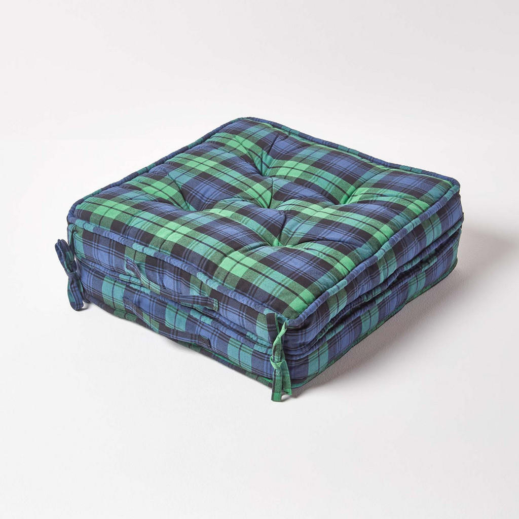 Thumbnail - Homescapes Reisekissen, Blau, Textil, Füllung: Polyester, Quadratisch, 50x12x50 cm, Oeko-Tex®, Wohntextilien, Kissen, Si...