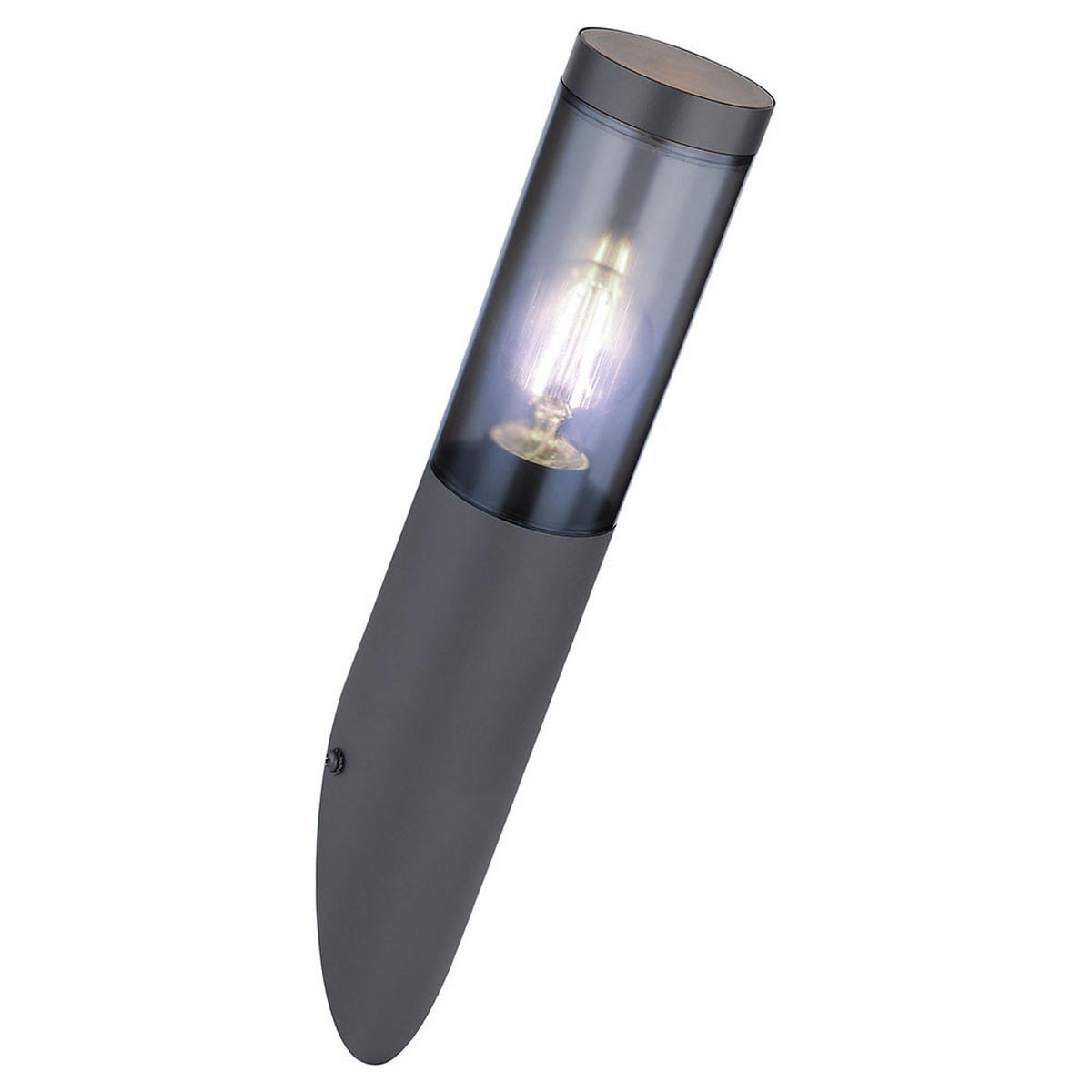 LED AUSSEN-WANDLEUCHTE Edelstahl Anthrazit Rauchfarben - Grau, Metall (7.6/40/17cm) - Globo Lighting