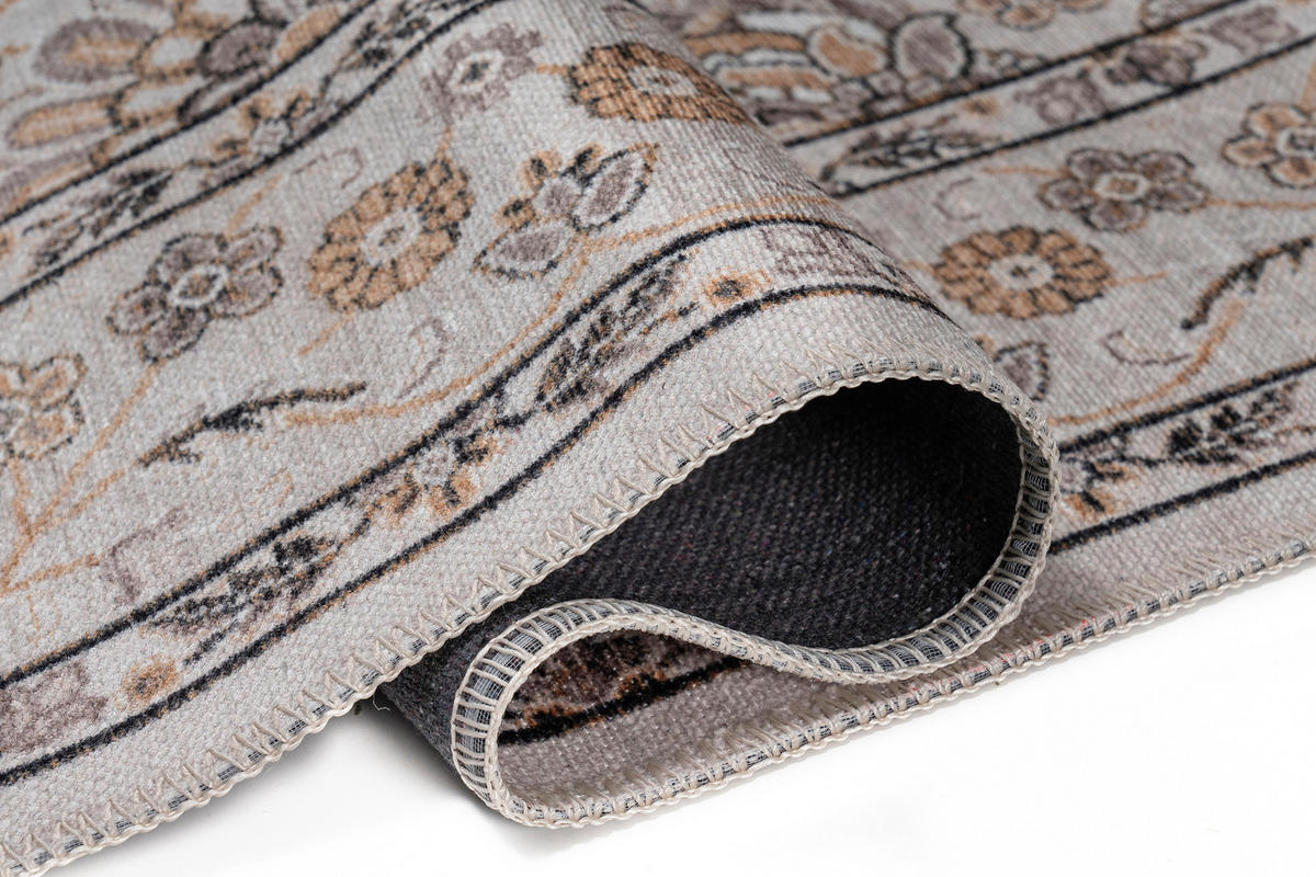 TEPPICH DUBAI creme floral 180/270 cm - Creme, Textil (180/270cm) - Tapiso