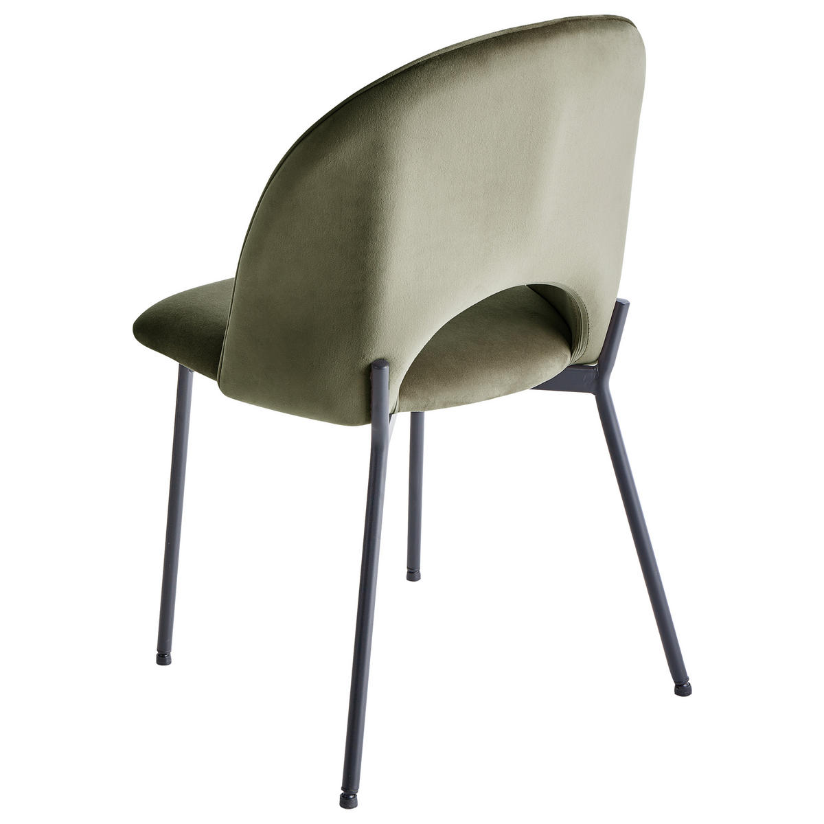 ÉTKEZŐSZÉK 2 darabos Szett Bársony zöld Covelo - fekete/zöld, textil (46/83/53cm) - Beliani