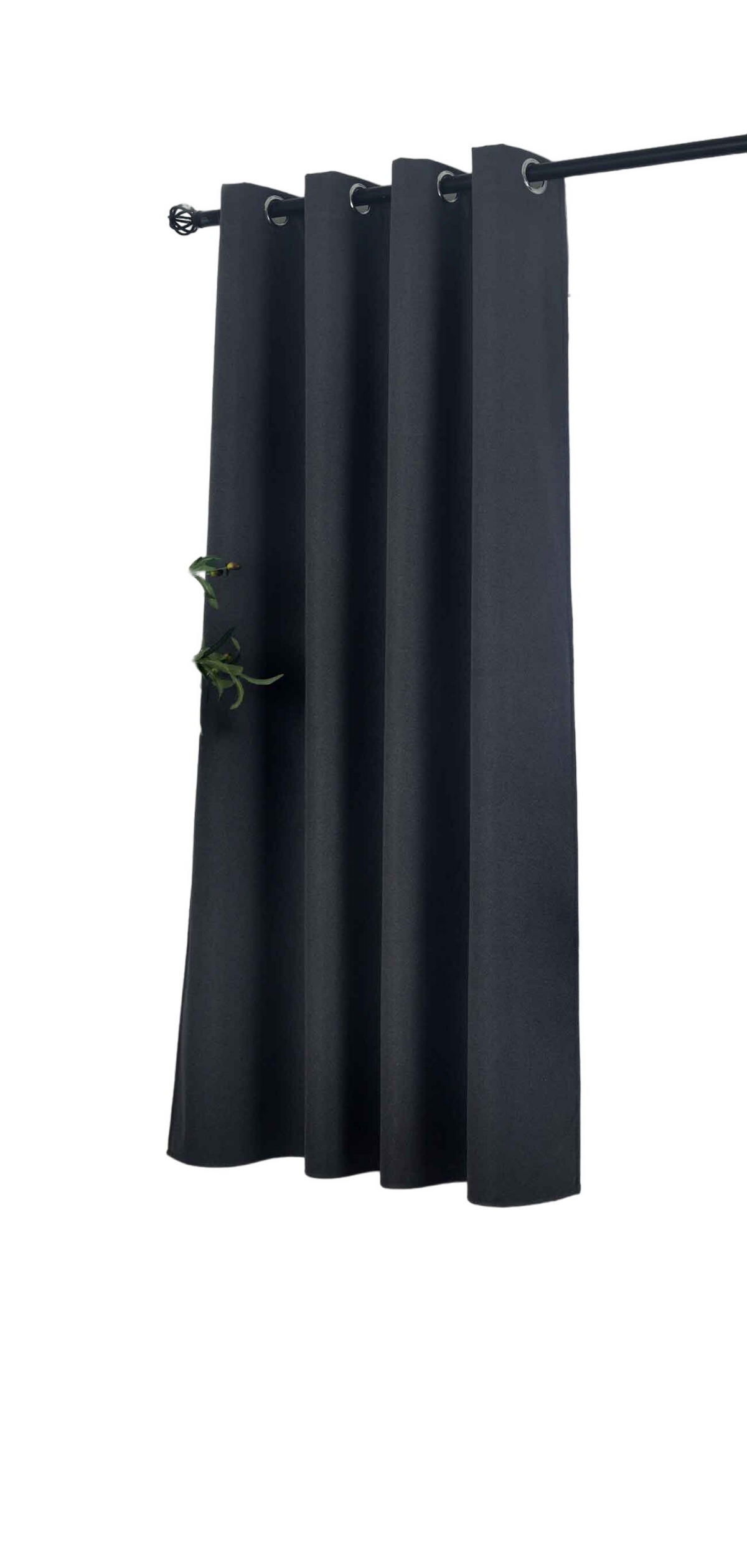 VORHANG MÜNCHEN DARK HxB 175x145 cm Dunkelgrau - Dunkelgrau, Textil (145/175/175cm) - Gardinenbox