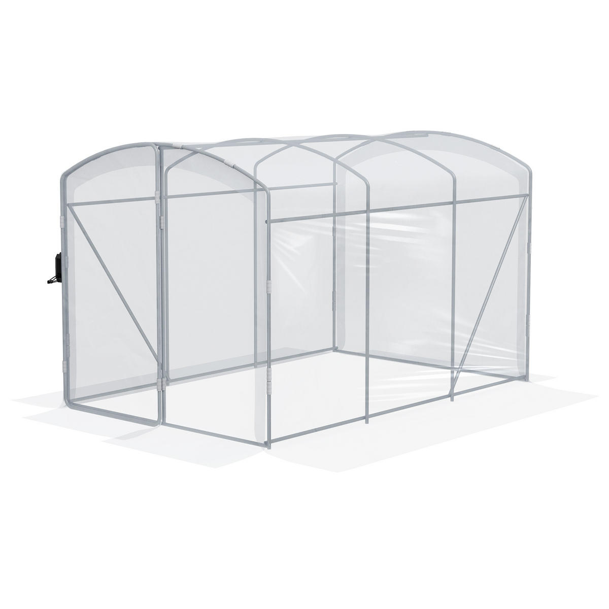 TUNNEL-GEWÄCHSHAUS DE-05771 Begehbar, transparente Folie Transparent - Transparent, Kunststoff/Metall (200/195/300cm) - ComfortXL