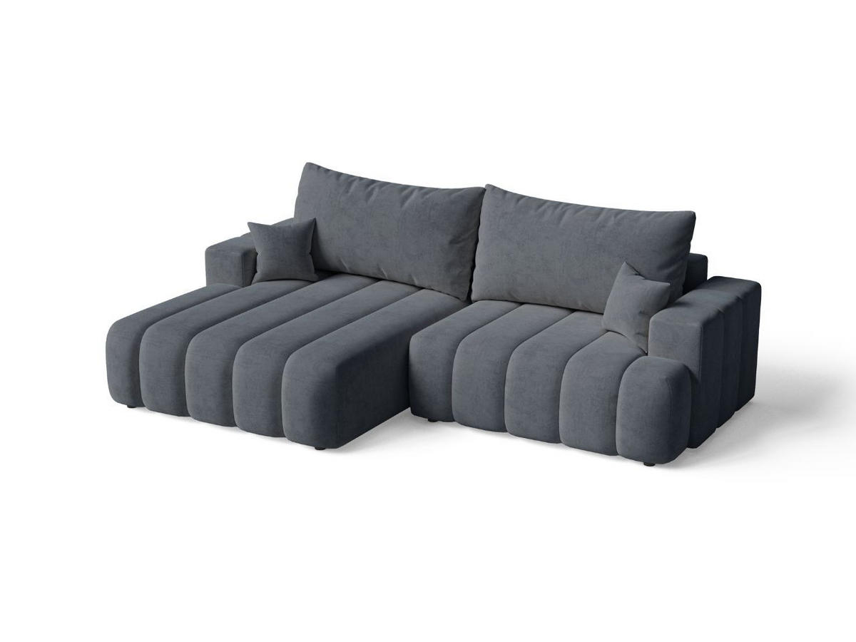 ECKSOFA Caleo Dunkelgrau Links - Dunkelgrau, Holz/Textil (270/170cm) - Graingold