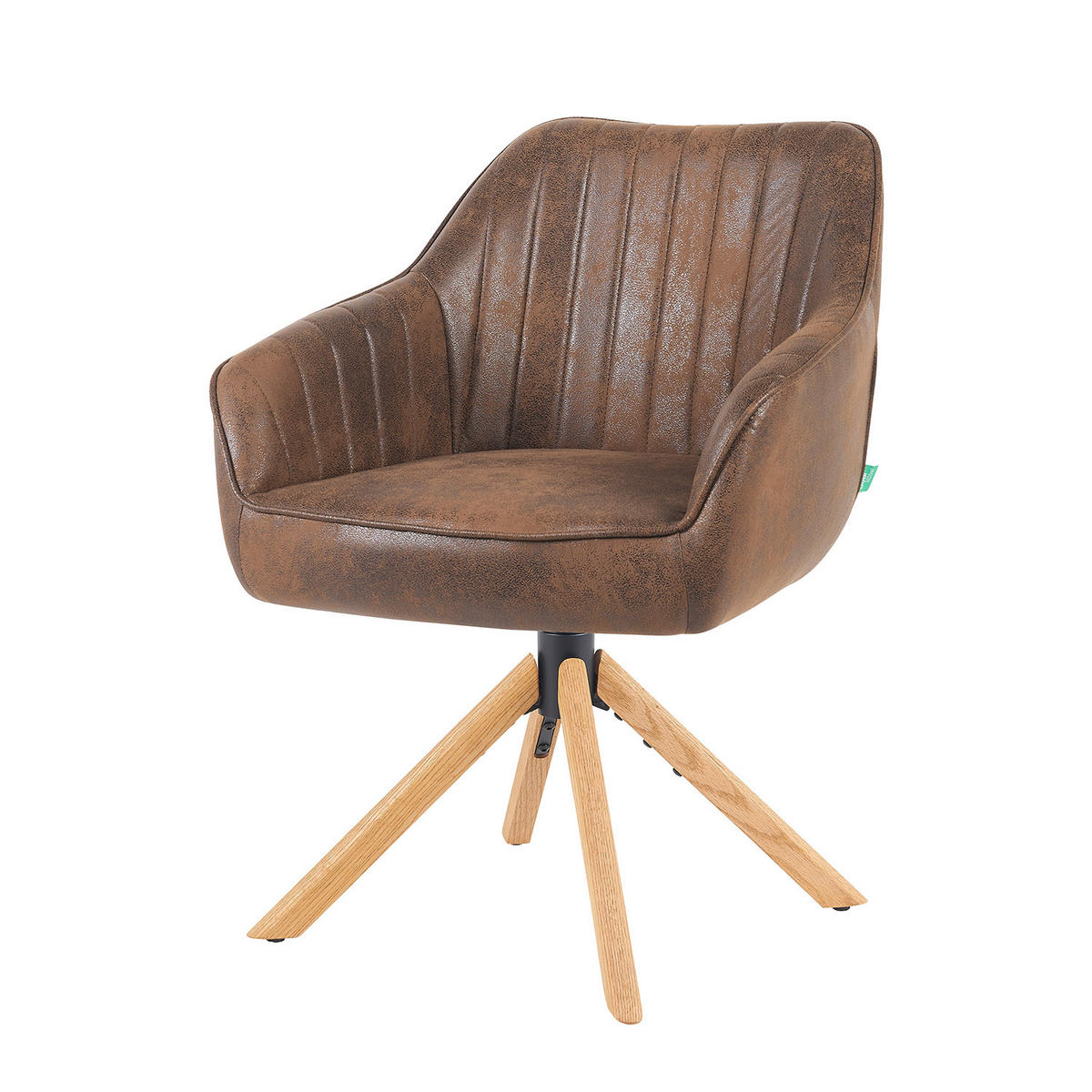 ARMLEHNSTUHL Mika-Luis 2er-Set - Honigeiche/Braun, Eichenholz/Holz (60/82/61cm) - DUBI Möbel