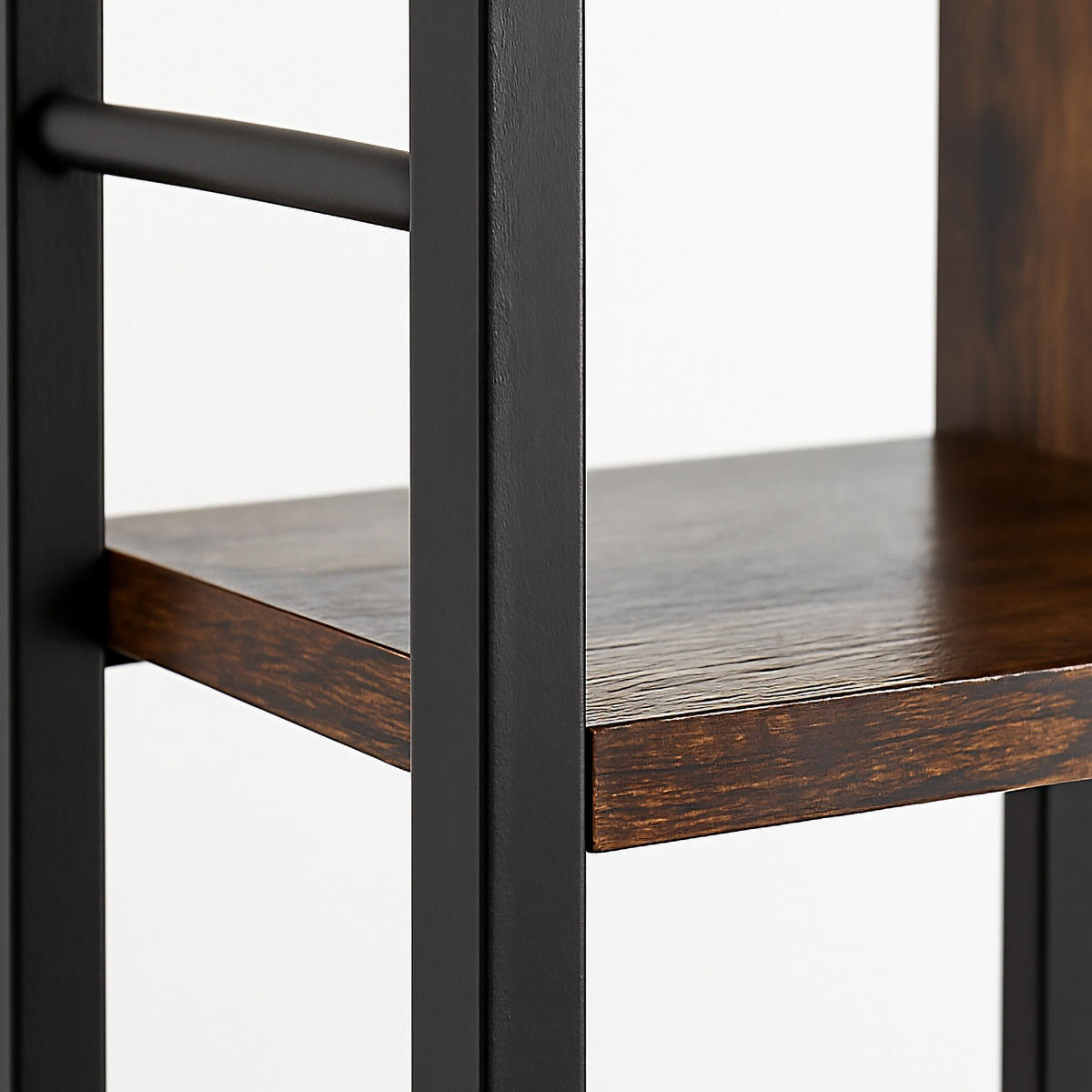 BÜCHERREGAL - Dunkelbraun, Holzwerkstoff/Metall (74/154.5/30cm) - Relaxdays