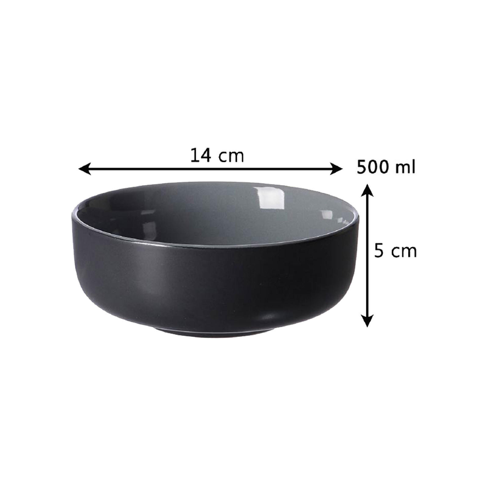 MÜSLISCHALEN Jasper Schwarz ø 14.0 cm 6er Set - Schwarz, Keramik (14cm) - Ritzenhoff Breker