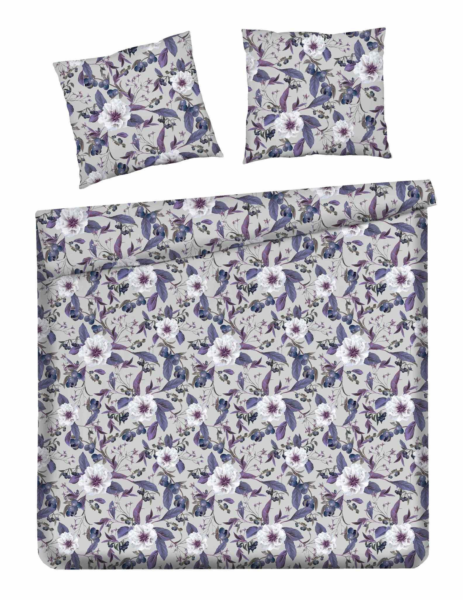 BETTWÄSCHE Verise - Hellgrau, Textil (200/220cm) - home&you