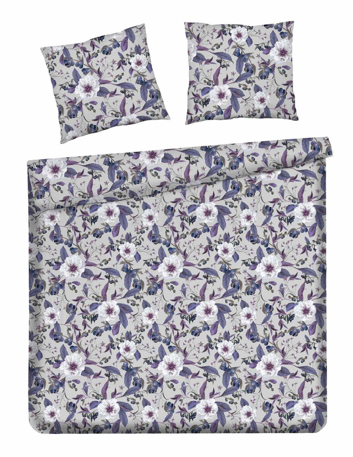 BETTWÄSCHE Verise - Hellgrau, Textil (200/220cm) - home&you