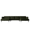 ECKSOFA DANI In U-Form Stilvolles Stoff Verita Dunkelgrün - Dunkelgrün, Holz/Textil (174/391cm) - Kaiser Möbel