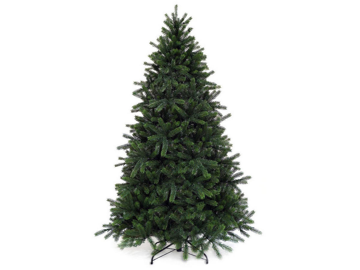 LAALU WEIHNACHTSBAUM künstlich grün 3D Tanne Merlin 210 cm mit Ständer - Grün, Kunststoff (210cm) - LAALU