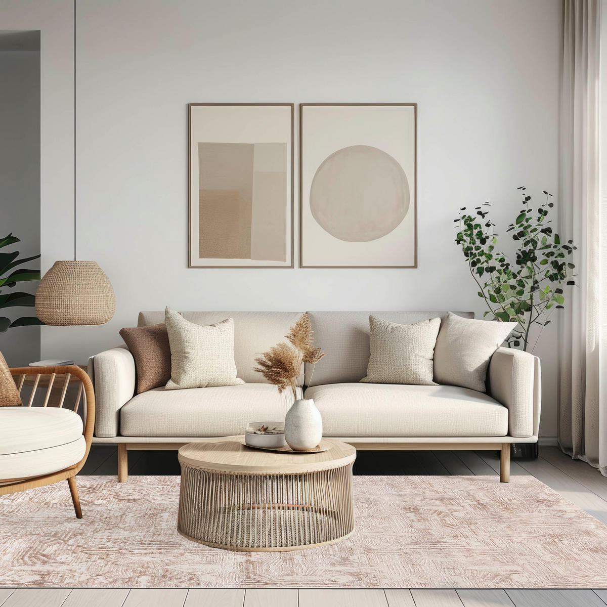 TEPPICH Beige Modern Geometrisch - Rechteckig Abstrakt - Weiß - 200 x 300 cm - Ecru/Beige, Textil (200/300cm) - Mazovia