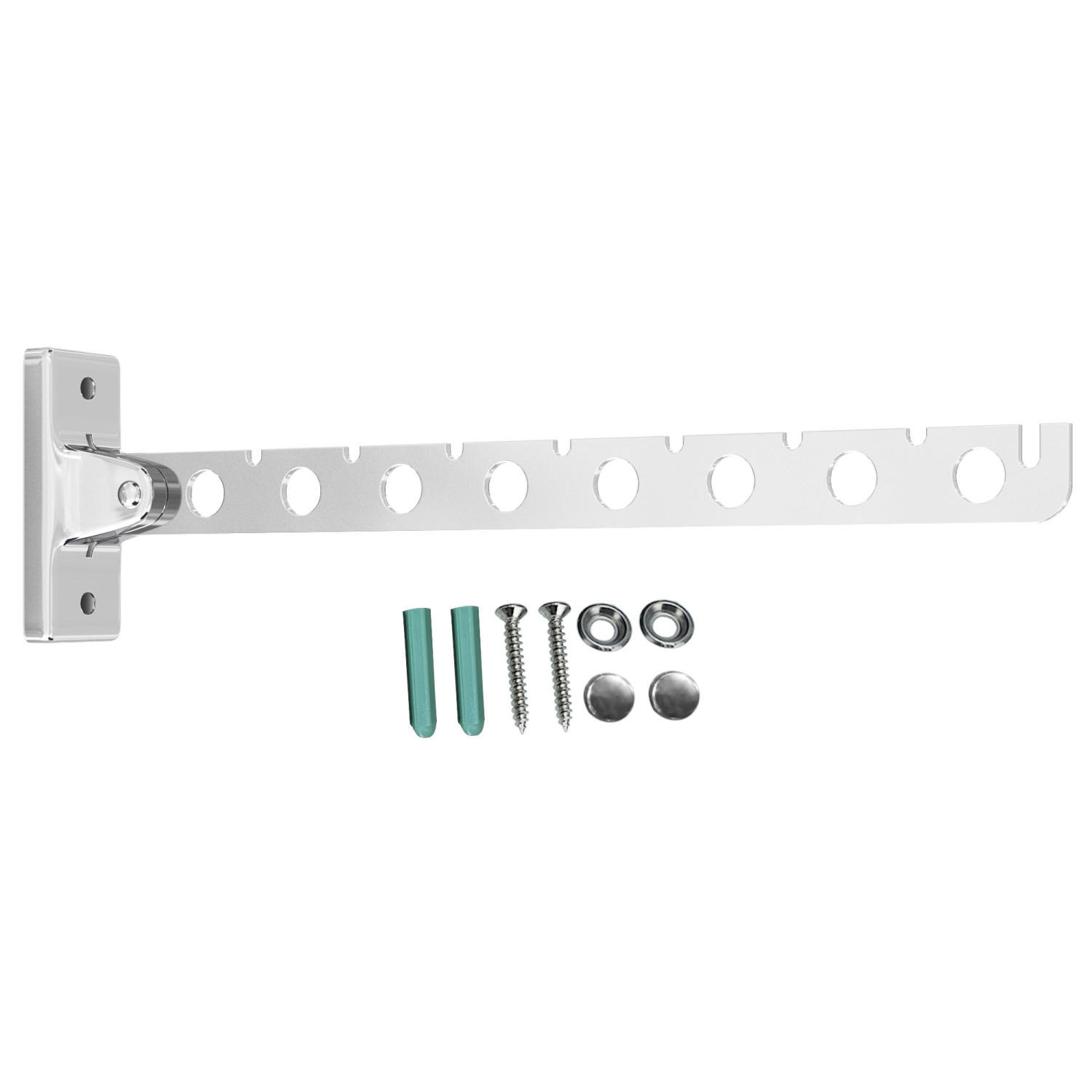 KLEIDERSTANGE Garderobenhaken 30cm Länge - Silberfarben, Metall (31cm) - Intirilife