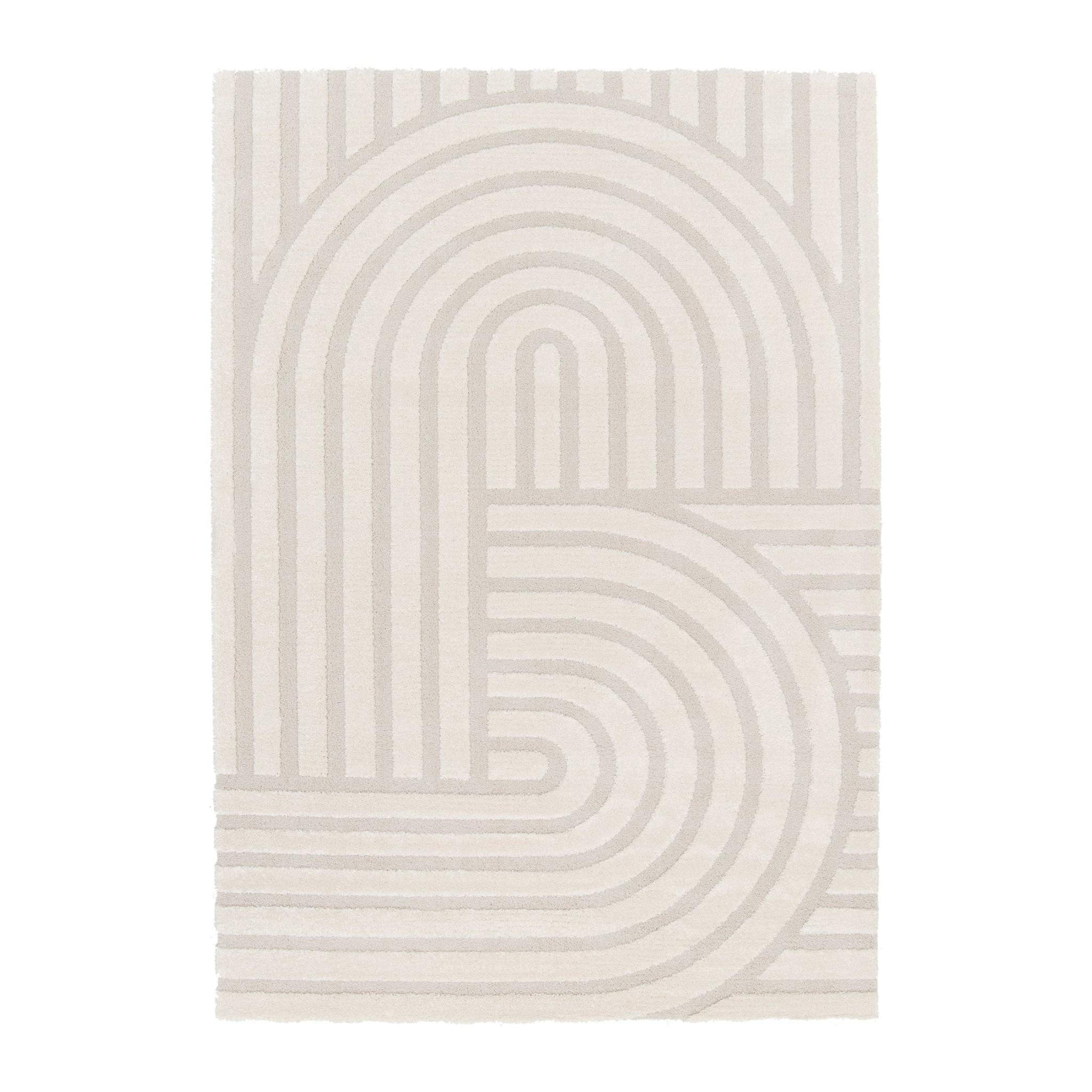 TEPPICH Design Relief-Effekt beige - Beige, Textil (160/230cm) - AFK Living