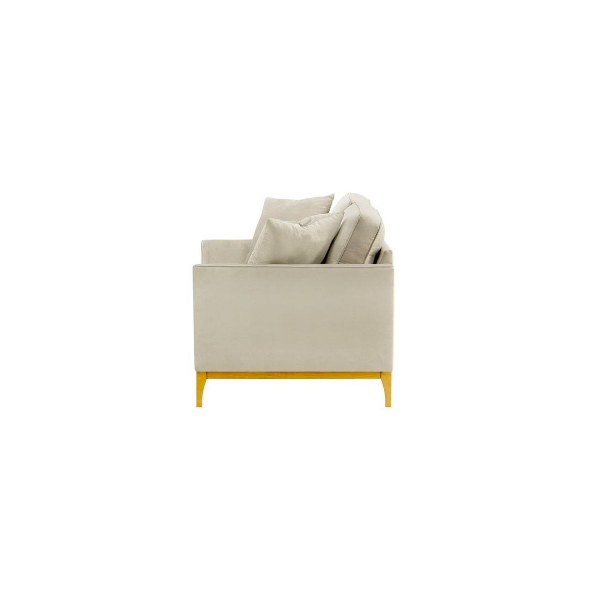 ZWEISITZER-SOFA Linara-Velluto 2 - Creme, Holz/Textil (141/91/95cm)