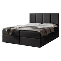BOXBETT Rebos - H3 - Schwarz, Holz/Textil (180/200cm) - MIRJAN24