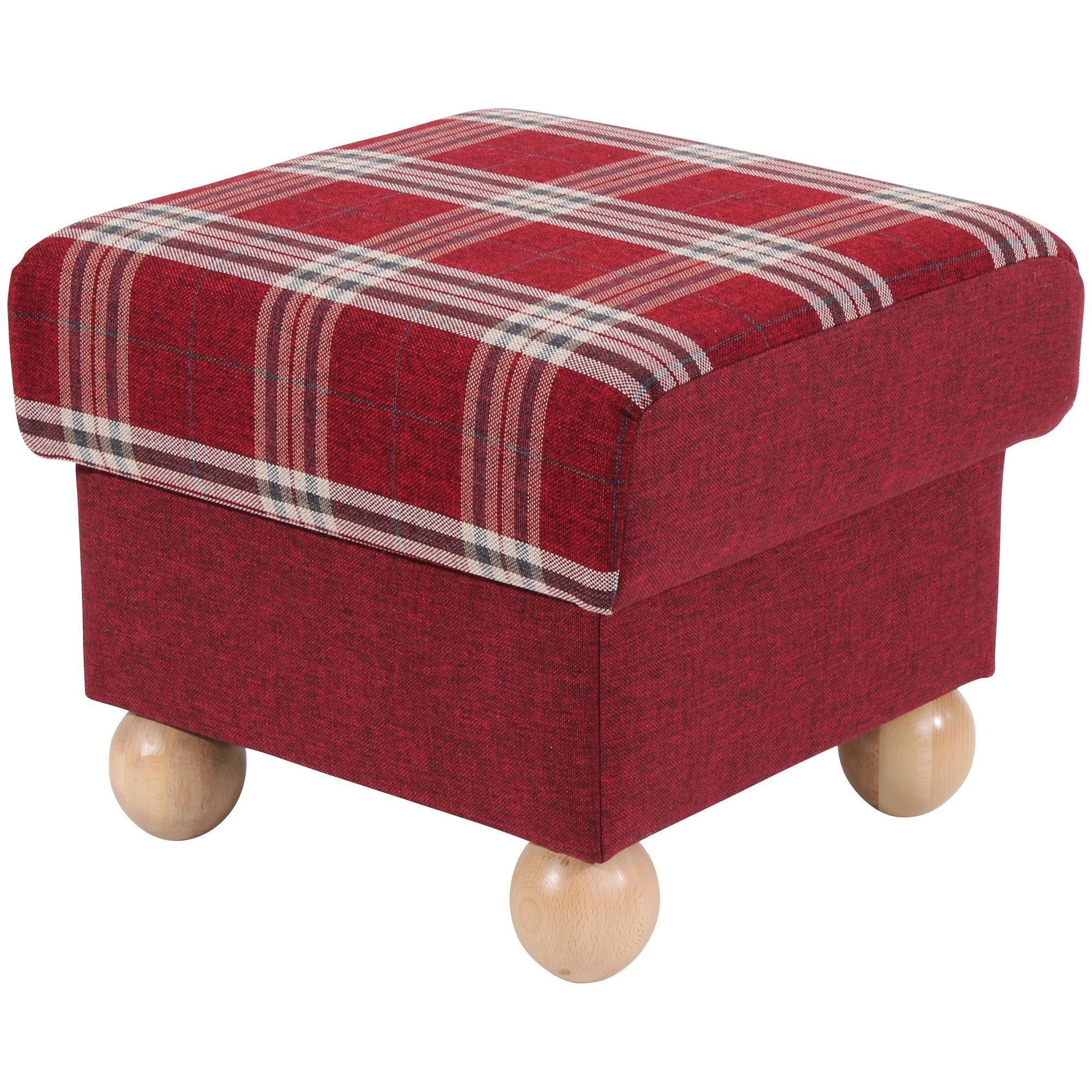 HOCKER Kasha Bezug Flachgewebe Buche natur / rot - Rot, Kunststoff (54/48/54cm) - 58aufmkessel