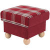 HOCKER Kasha Bezug Flachgewebe Buche natur / rot - Rot, Kunststoff (54/48/54cm) - 58aufmkessel