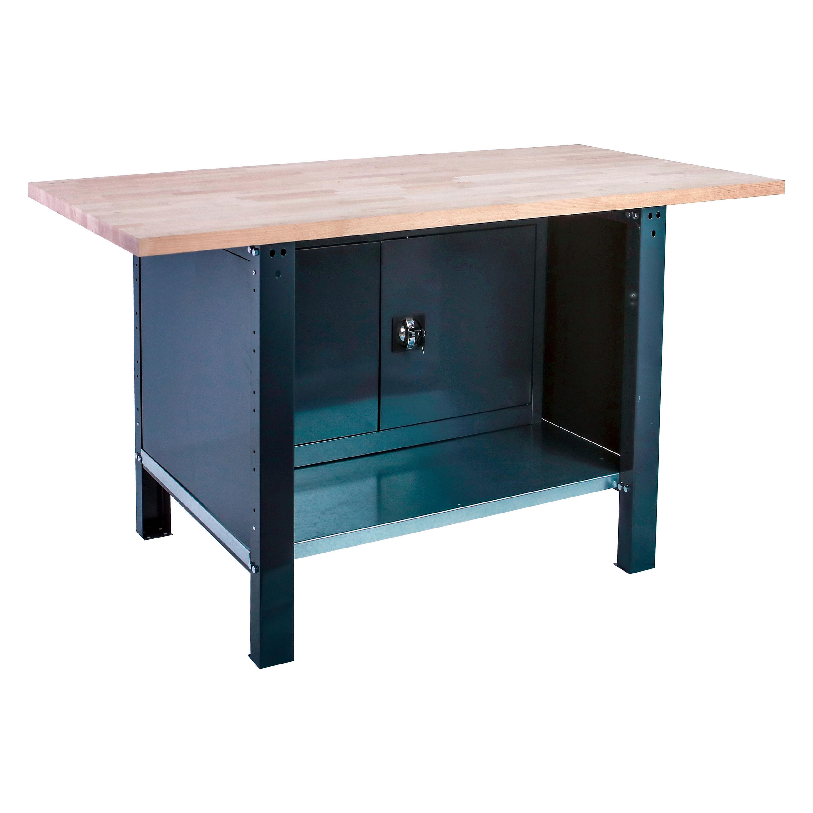 WERKBANK Buffalo Wood mit Schrank HxBxT 86,5 x 120 x 75 cm Traglast 1000 kg Anthrazit - Anthrazit, Metall (120/86.5/75cm) - PROREGAL