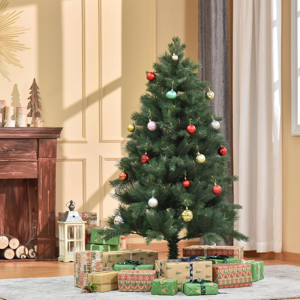 WEIHNACHTSBAUM 180 cm, künstliche Tanne, Grün - Grün, Kunststoff (180cm) - HOMCOM