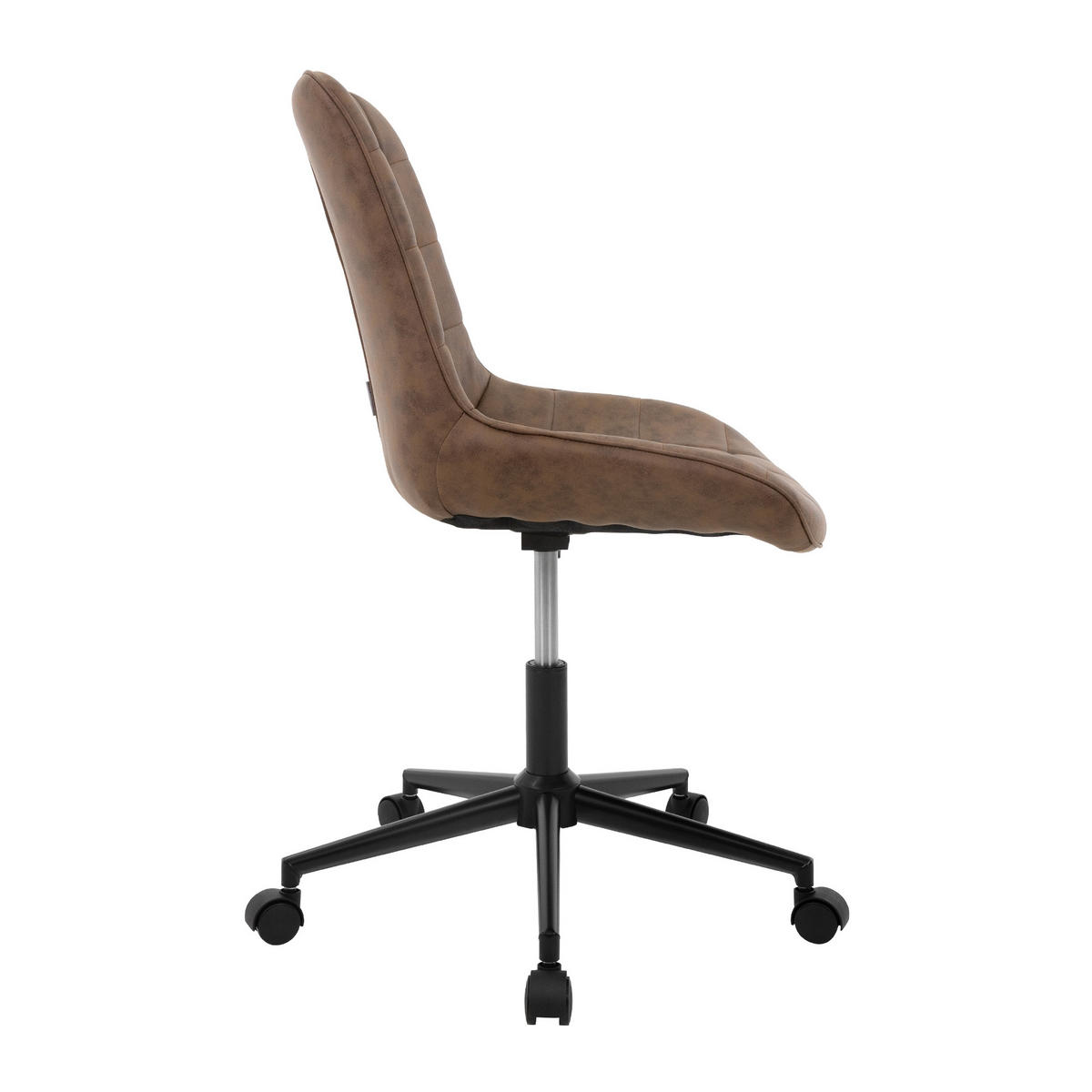 BÜROSTUHL Kunstleder braun - Braun, Metall (53/97/60cm) - ML-DESIGN