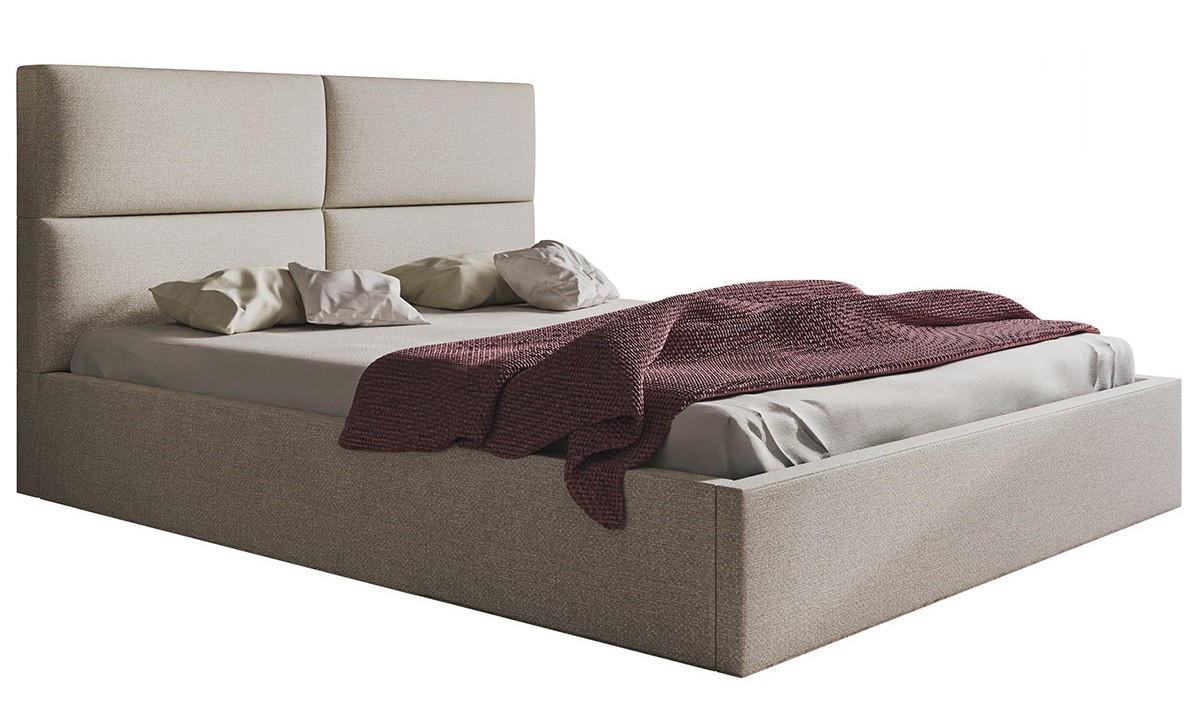 BETT Beigefarben SIM 6 Gepolstert 180x200 cm - Beige, Textil (180/200cm) - Sepro Meble