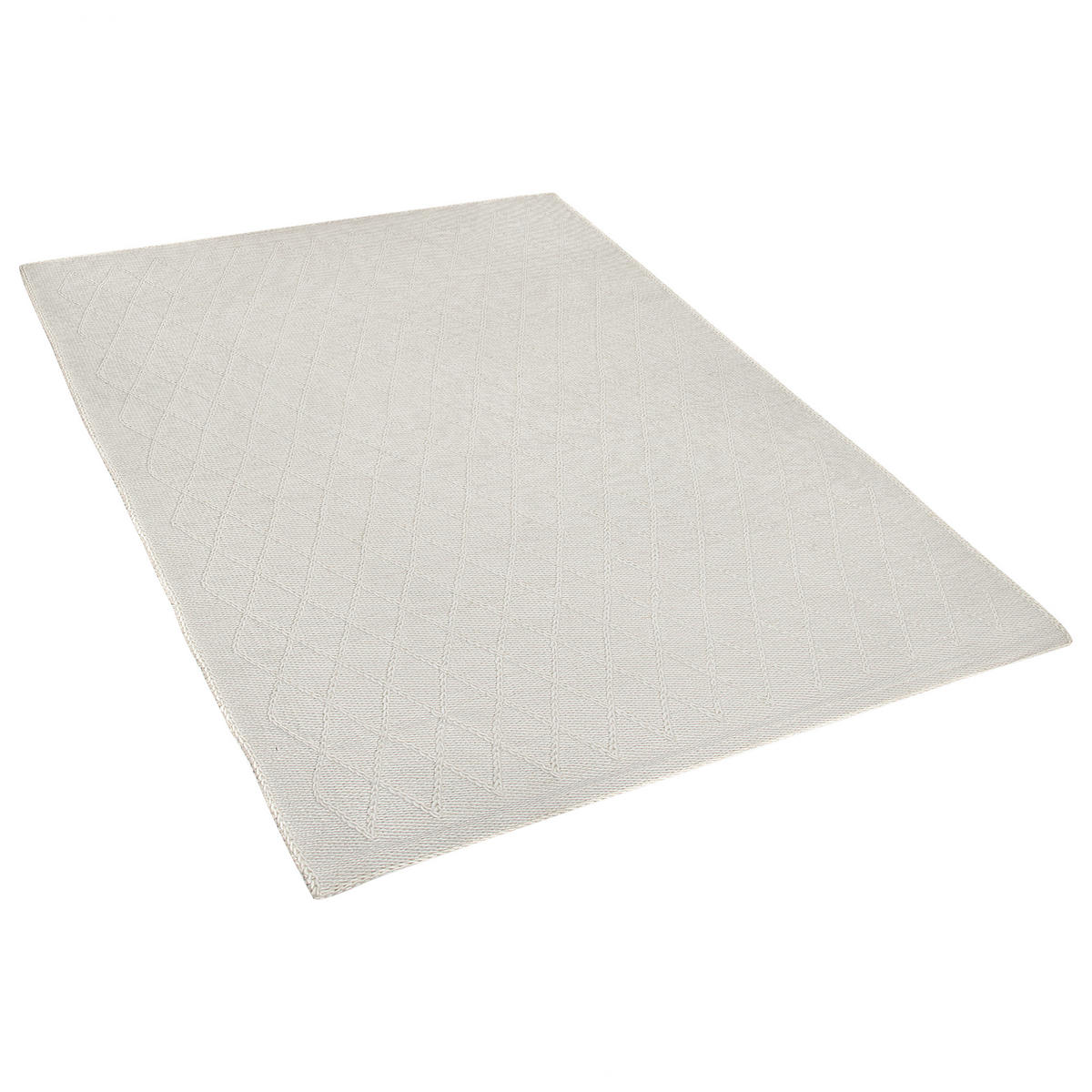 KURZFLOR-TEPPICH Erzin 150/80 cm - Weiß, Textil (80/150cm) - Beliani