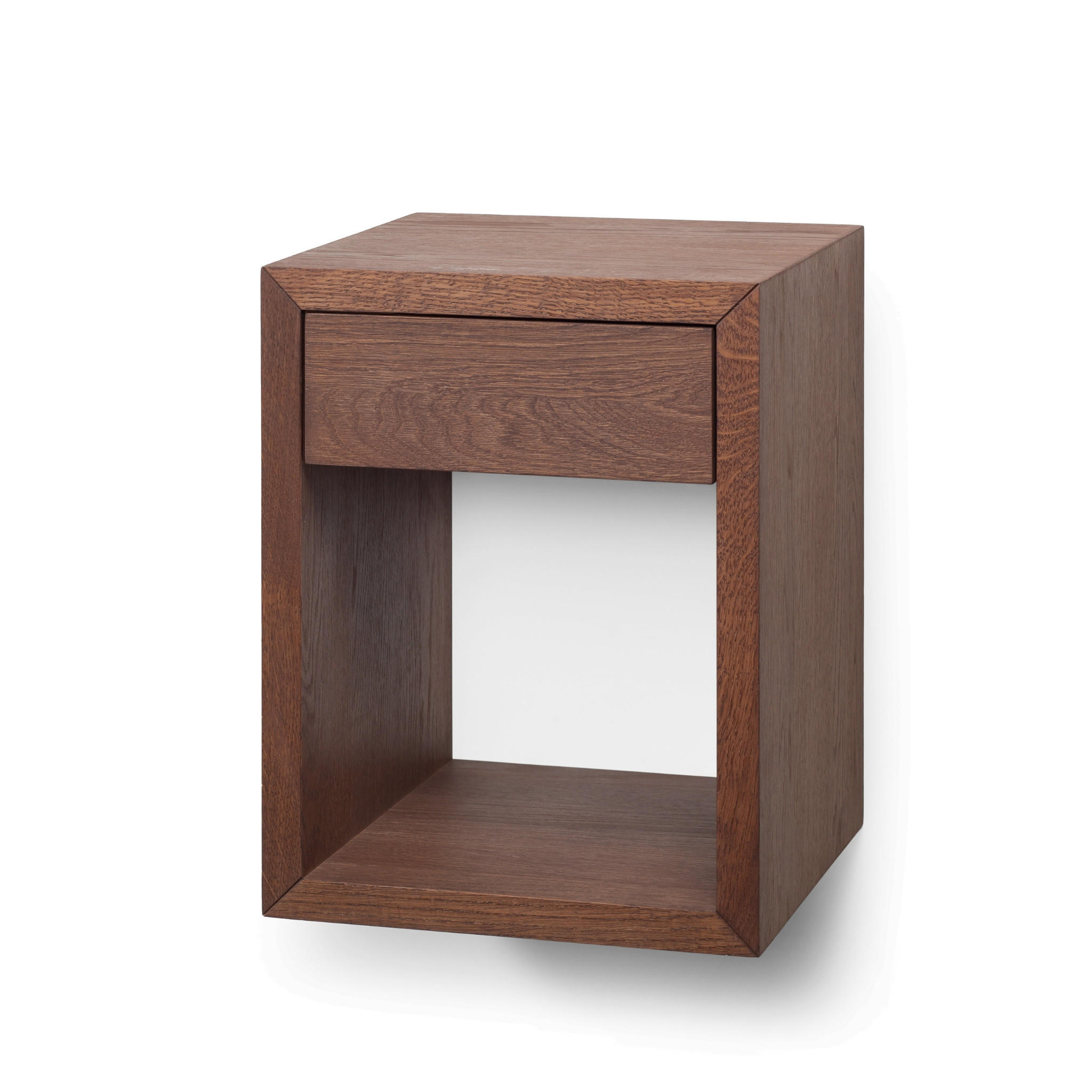 NACHTTISCH Hugo 30 aus Eichenholz und Walnuss-Oberfläche - Walnussfarben, Holz (30/39/30cm) - WOODEK