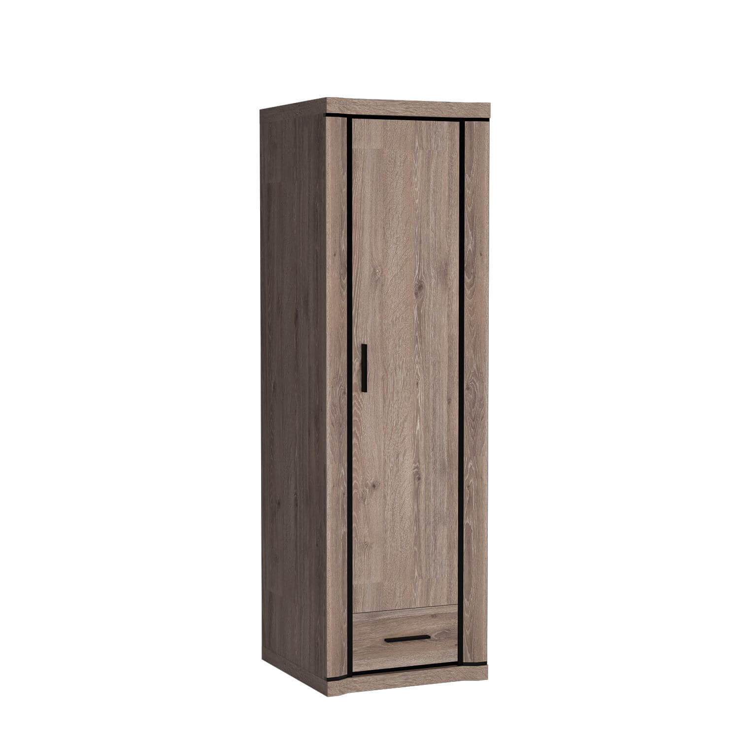 KLEIDERSCHRANK Dallas D-19 Trüffeleiche - Trüffeleichefarben, Holzwerkstoff (58/192/59cm)