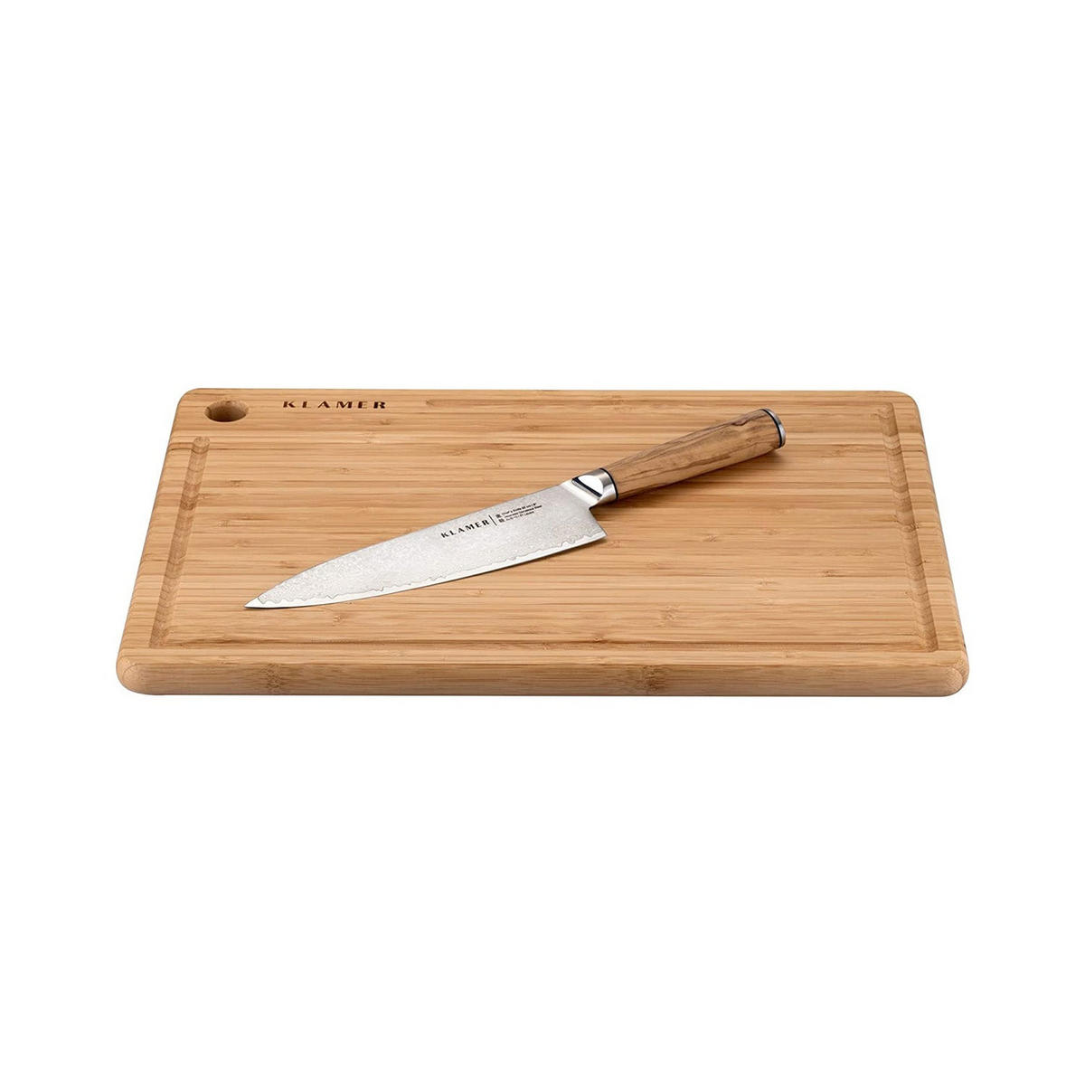 MESSER Damast Chefmesser 20 cm Olivenholz - Braun, Metall (32.7cm) - KLAMER