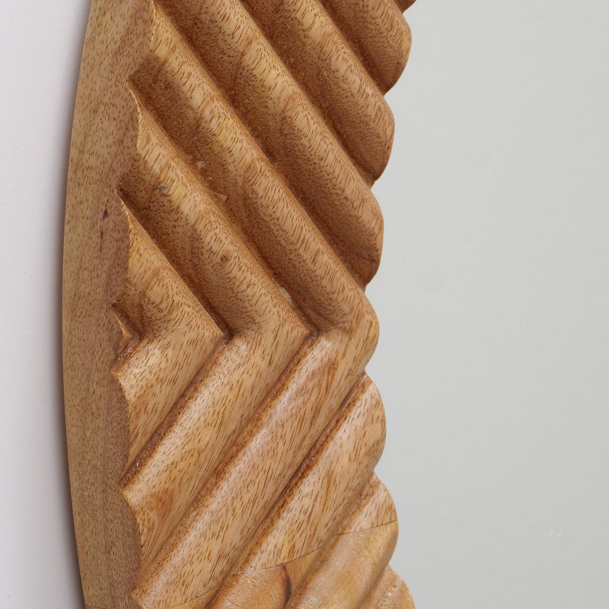 SPIEGEL Mangoholz Luke Ø 56 cm - Braun, Holz (56/2.5/56cm) - Boltze Home