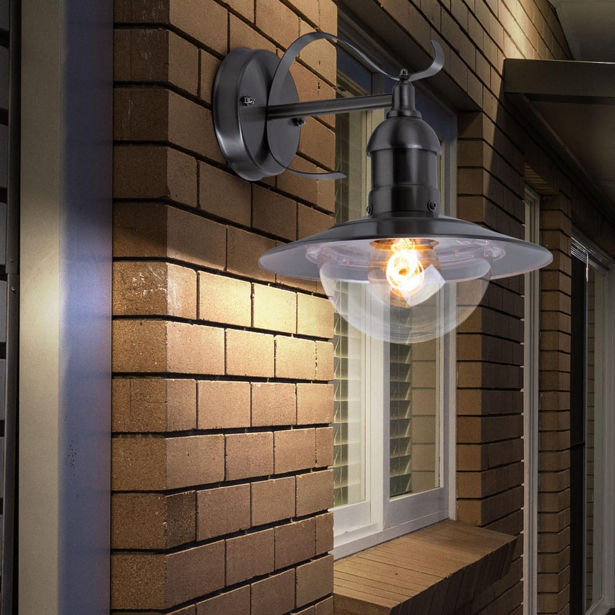 LED AUSSENWANDLEUCHTE Edelstahl Silber - Silberfarben, Metall (28/28/27cm) - Globo Lighting