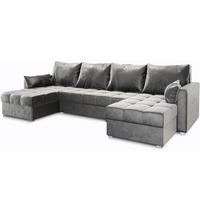 ROHOVÁ SEDAČKA NAKO světle šedá - šedá/světle šedá, dřevo/textil (285/140cm) - MASSENO