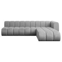 ECKSOFA modulares Sofa Darnel-L2 - 296x177x70 cm Grau - Hellgrau, Holzwerkstoff/Textil (296/177cm) - ALTDECOR
