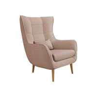 SESSEL Estjano Cord - Hellrosa/Beige, Holz (80/106/95cm) - MIRJAN24