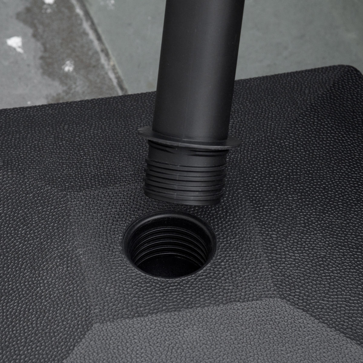 SCHIRMSTÄNDER, HDPE, Schwarz - Schwarz, Kunststoff (45/45cm) - Outsunny