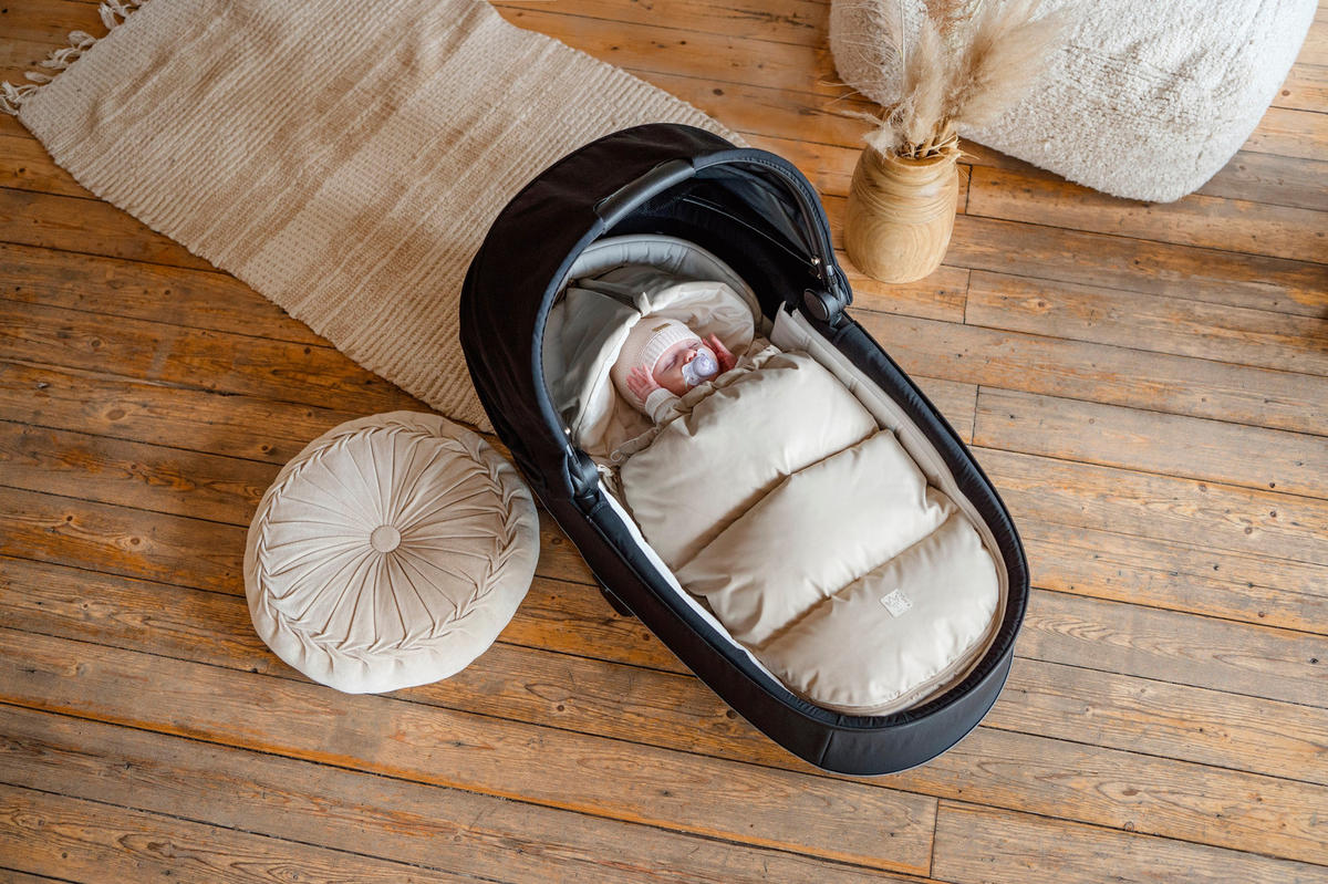 BABYSCHALENFUSSSACK Little Dowwny, sand - Beige, Textil (40/7/80cm) - Kaiserbaby