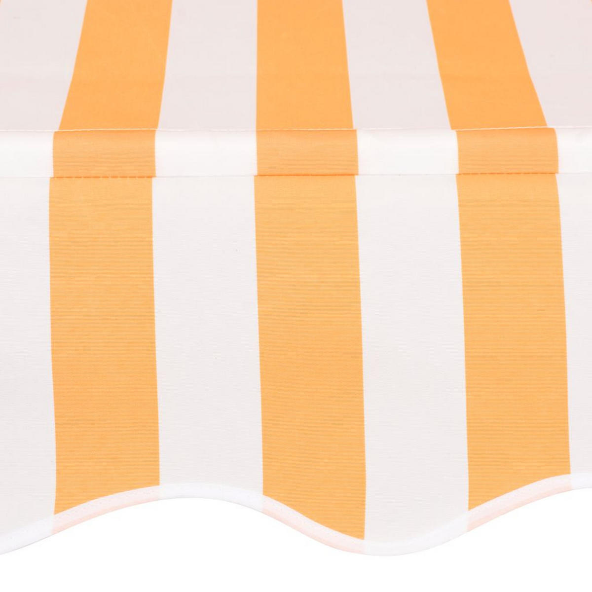 EINZIEHBARE Markise Handbetrieben 250 cm Orange/Weiß Gestreift - Orange, Textil (250/300/250cm) - furnicato