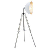 STEHLEUCHTE Weiß - Weiß, Metall (160/78.5/160cm) - Teamson Home