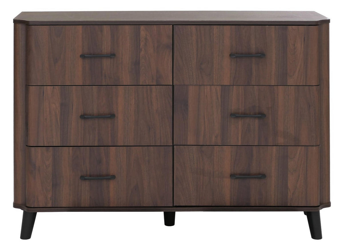 KOMMODE Walnuss Dekor - Walnussfarben, Holz (120/86/40cm) - MCW