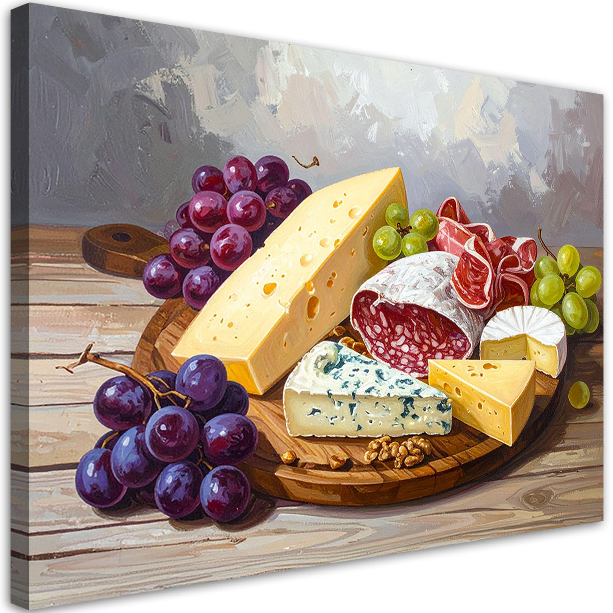 LEINWANDBILD Essen & Trinken 90x60cm - Multicolor, Textil (90/60cm) - Feeby