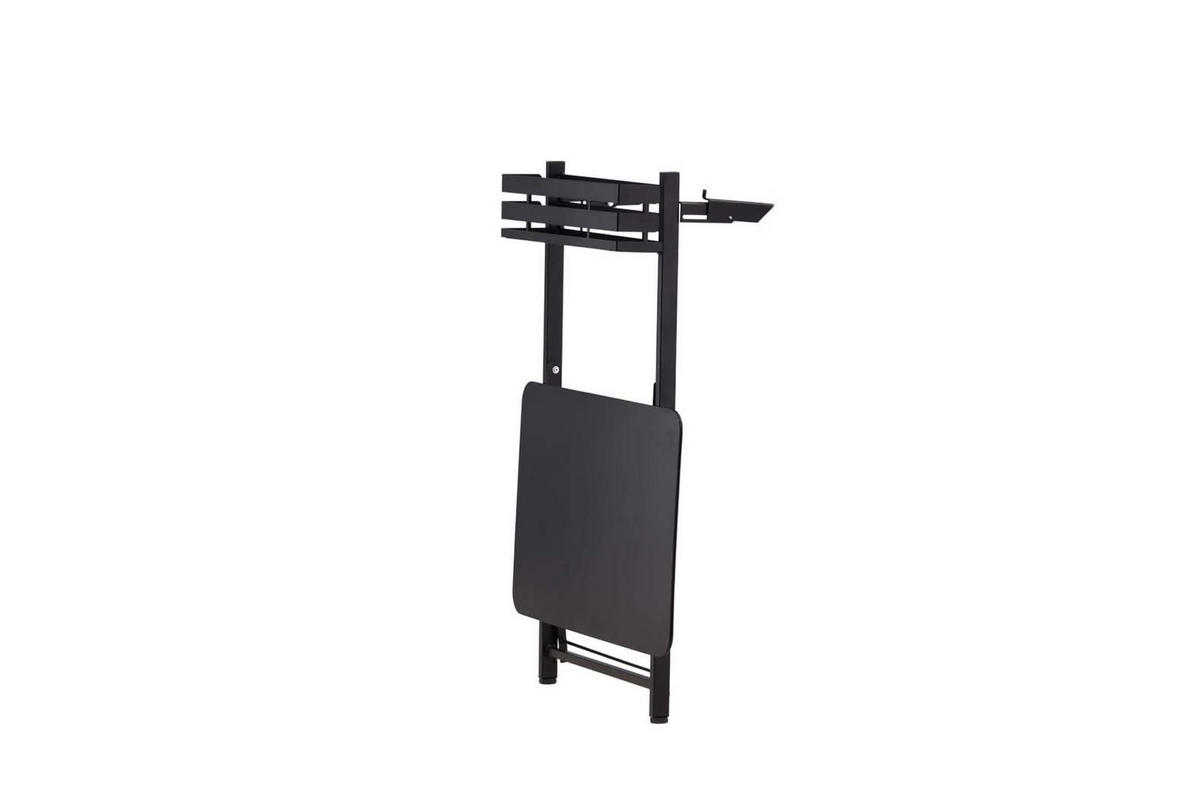 BALKONTISCH schwarz - Schwarz, Holzwerkstoff (77/57/120cm) - ebuy24