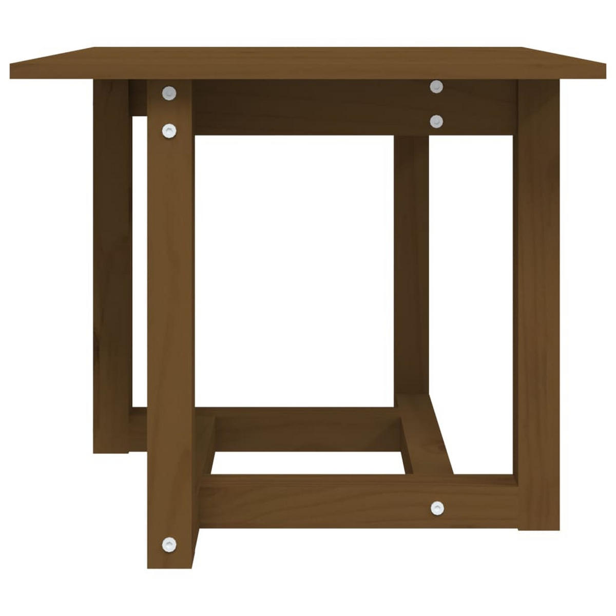 COUCHTISCH Honigbraun 50x50x45 cm Massivholz Kiefer - Braun, Holz (50/50/45cm) - furnicato