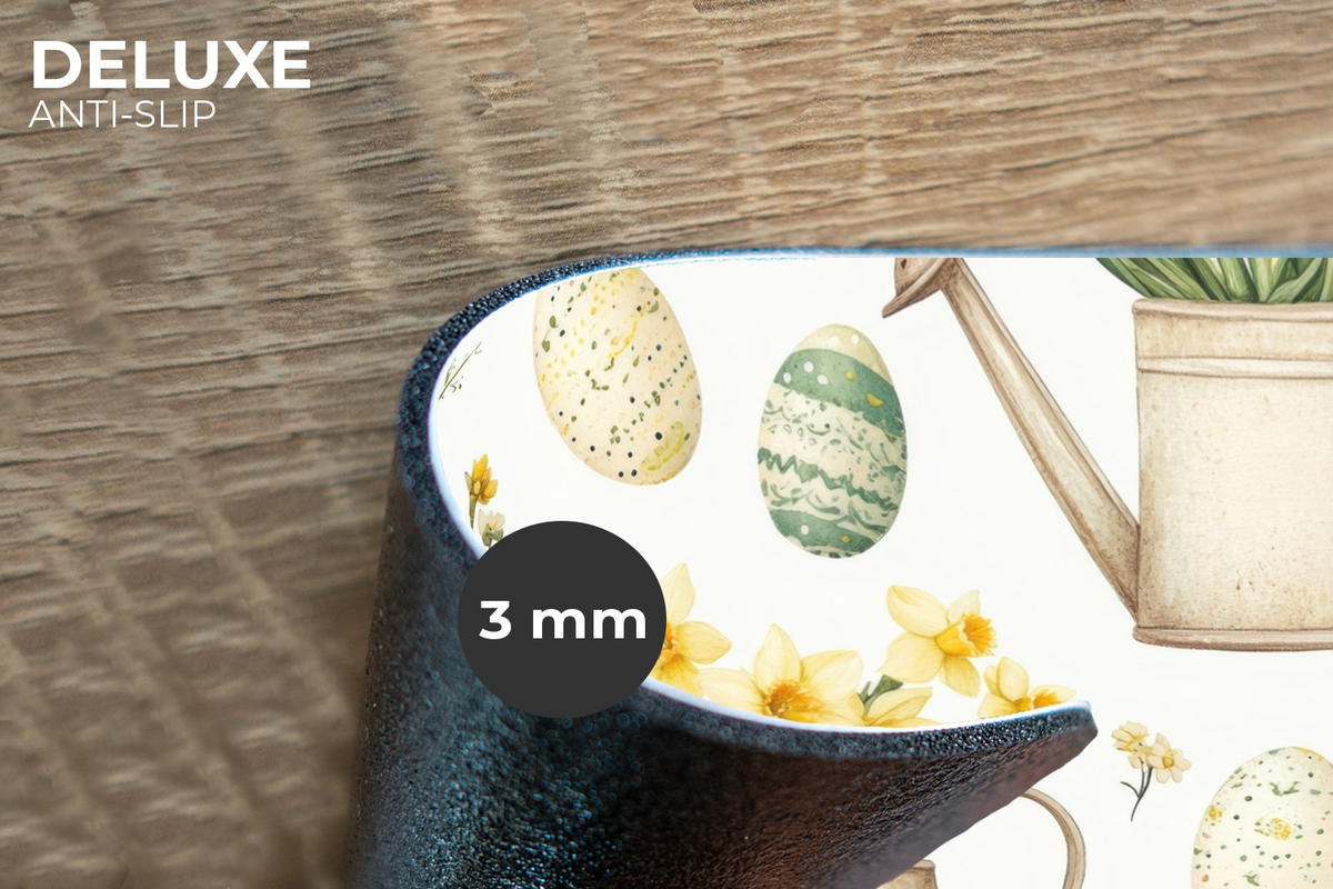 PLATZSETS 6er-Set Gießkanne - Blumen - Eier Placemats 45x30 cm - Weiß, Kunststoff (0.3/45/30cm) - MuchoWow