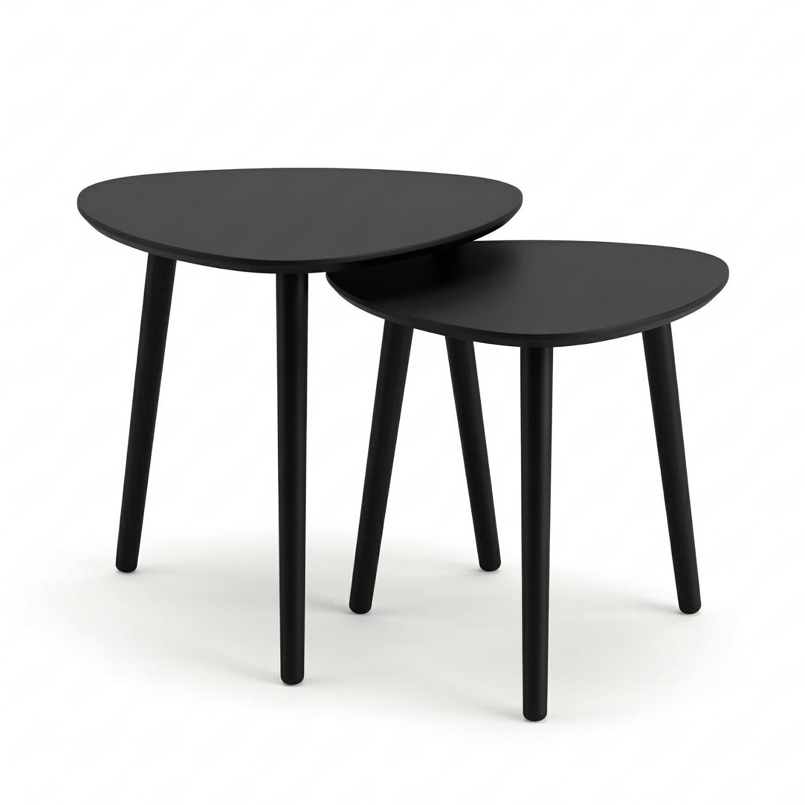 COUCHTISCH-SET Bini 2er-Set - Schwarz, Holzwerkstoff (45/45/44.5cm) - EDAXO
